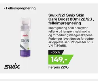 XXL Sport Swix N21 Swix Skin Care Boost 80ml 22/23, Felleimpregnering tilbud