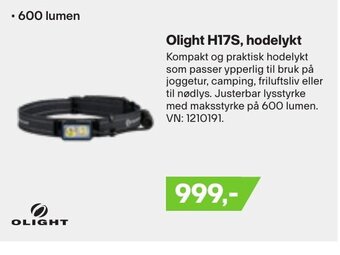 XXL Sport Olight H17s, Hodelykt tilbud