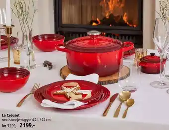 Kitch'n Le creuset rund støpejernsgryte tilbud