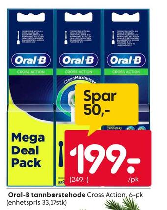 Rusta Oral-b tannbørstehode tilbud