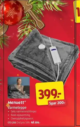 Jula Varmeteppe tilbud