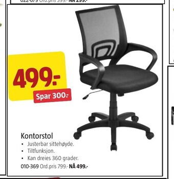 Jula Kontorstol tilbud