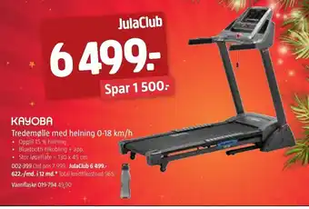 Tredemølle Med Helning 0-18km/h