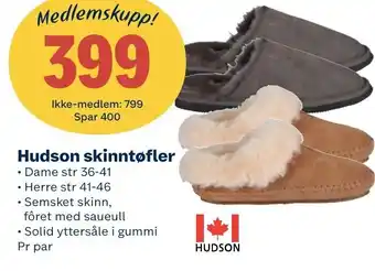Coop Extra Hudson Skinntøfler tilbud