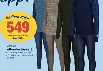 Coop Extra Janus Ullundertøysett tilbud