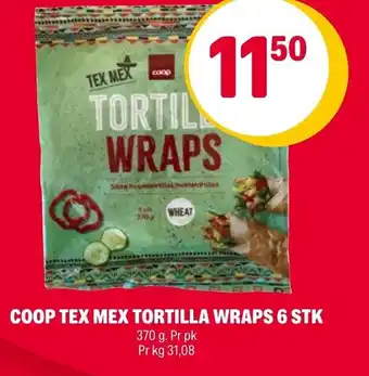 Coop Extra Coop Tex Mex Tortilla Wraps 6 Stk tilbud