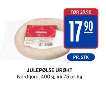 Rema 1000 Julepølse urøkt tilbud