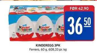 Rema 1000 Kinderegg 3pk tilbud