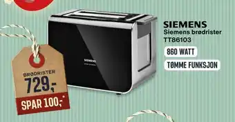 Skousen Siemens brødrister tt86103 tilbud