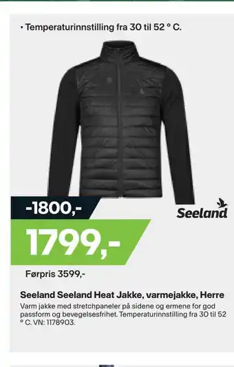 XXL Sport Seeland seeland heat jakke, varmejakke, herre tilbud