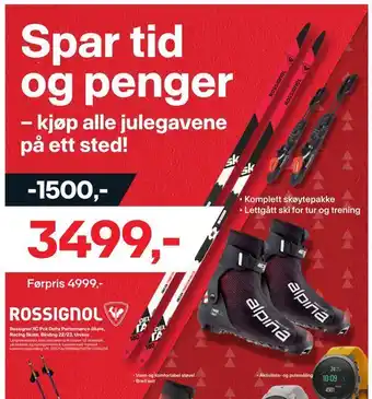 XXL Sport Rossignol xc pck delta performance skate, racing skate, binding 22/23, unisex tilbud