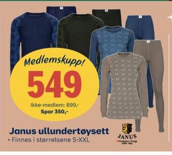 Coop Obs Janus undertøy tilbud