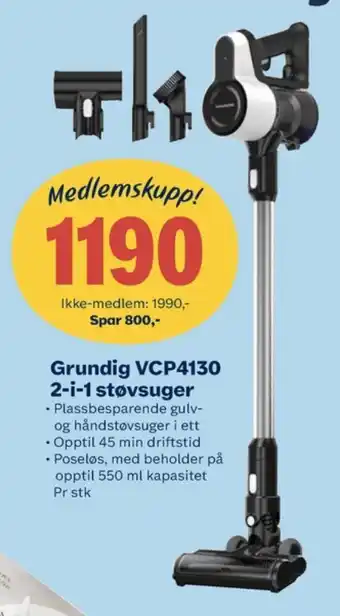 Coop Extra Grundig støvsuger tilbud