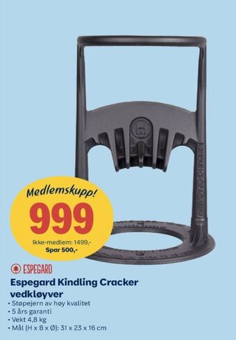 Coop Obs Espegard vedkløyver tilbud