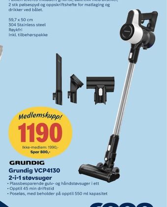 Coop Obs Grundig støvsuger tilbud