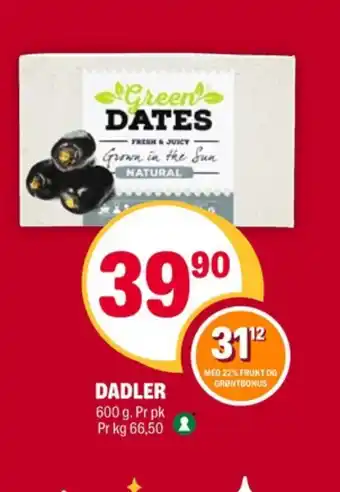 Coop Extra Ukjent dadler tilbud