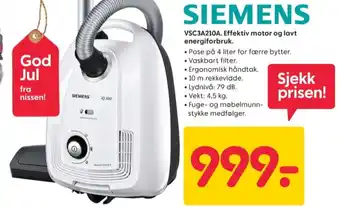 Rusta Siemens støvsuger tilbud