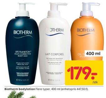 Rusta Biotherm bodylotion tilbud
