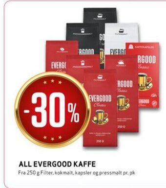 Bunnpris All Evergood Kaffe tilbud