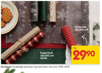 Rusta Ukjent bordløper tilbud