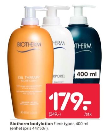 Rusta Biotherm bodylotion tilbud
