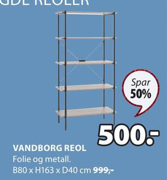 JYSK Vandborg reol tilbud