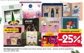 Rusta Utvalgte gavesett tilbud