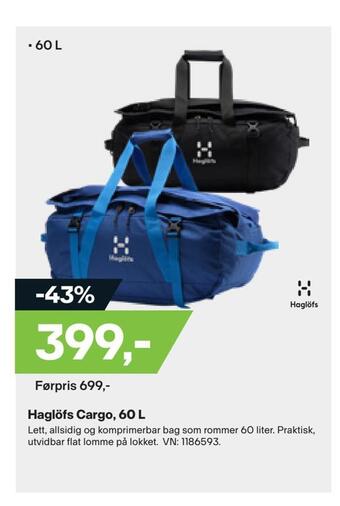 XXL Sport Haglöfs cargo, 60 l tilbud