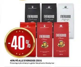 Bunnpris 40% På Alle Evergood 250 g. tilbud