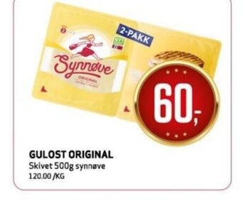 Bunnpris Gulost Original tilbud