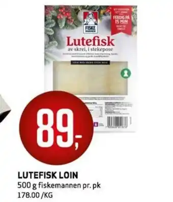 Bunnpris Lutefisk Loin tilbud