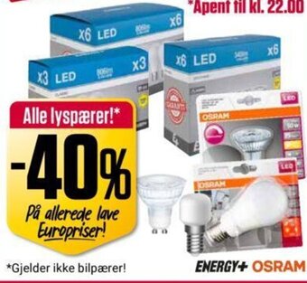 Europris Alle Lyspærer tilbud