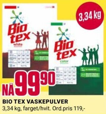 Europris Bio Tex Vaskepulver tilbud