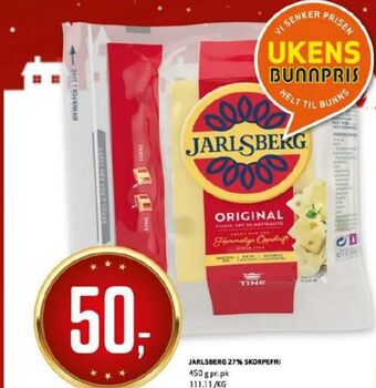 Bunnpris Jarlsberg skæreost tilbud