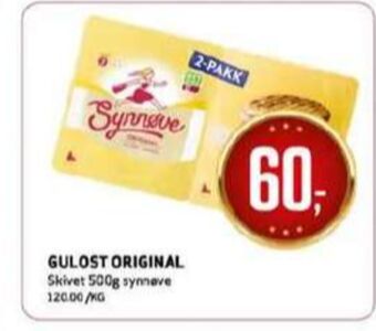 Bunnpris Synnøve finden gulost tilbud
