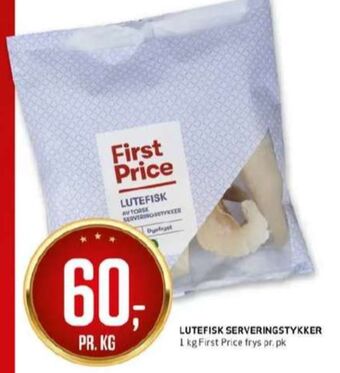 Bunnpris First price lutefisk tilbud