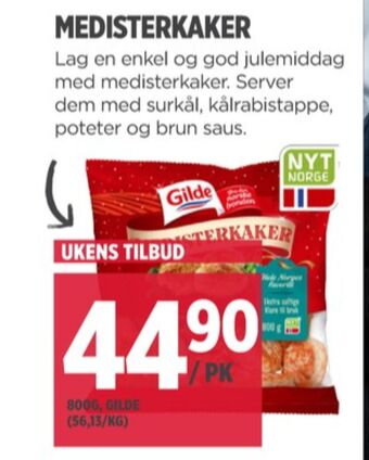 Meny Gilde medisterkaker tilbud
