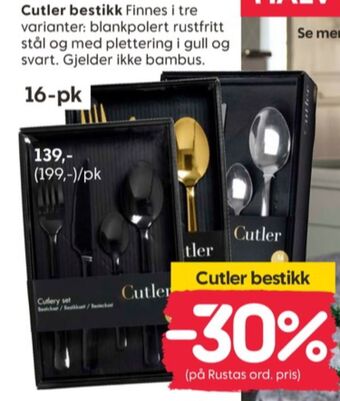 Rusta Cutler bestikk tilbud
