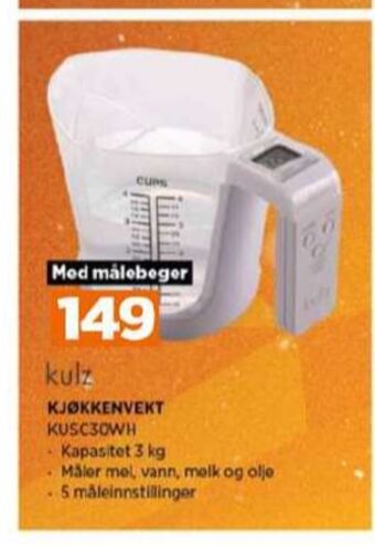 POWER Kulz kjøkkenvekt tilbud