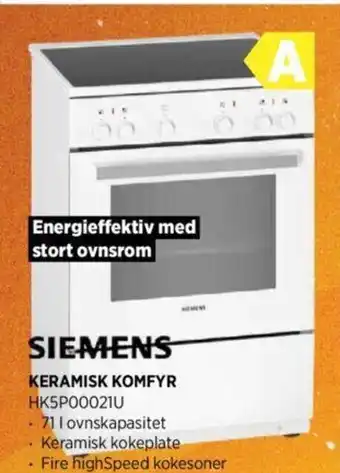POWER Keramisk Komfyr HK5P00021U tilbud