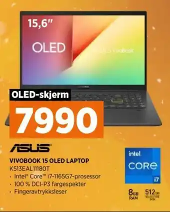 POWER Vivobook 15 Oled Laptop K513EAL11180T tilbud