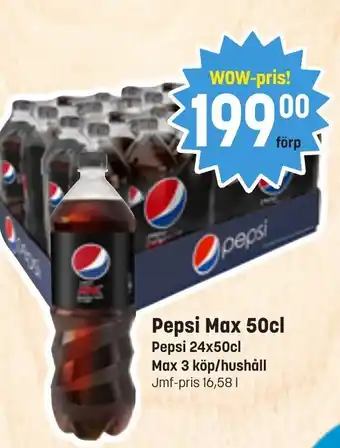 Eurocash Pepsi Max 50cl tilbud