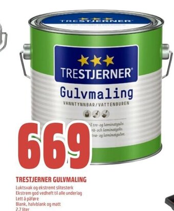 Obs Bygg Trestjerner Gulvmaling tilbud