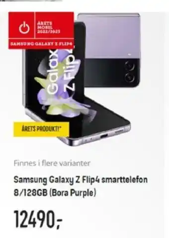 Elkjøp Samsung Galaxy Z Flip4 Smarttelefon 8/128gb tilbud
