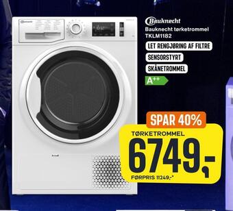 Skousen Bauknecht tørketrommel tklm1182 tilbud