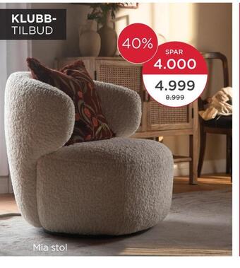Møbelringen Mia stol tilbud