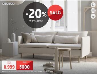 Bohus Idyll 3 seter sofa tilbud