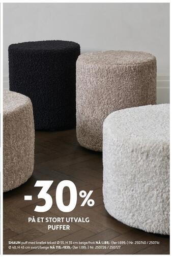 Bohus Shaun puff tilbud