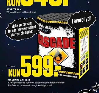 Europris Cascade batteri tilbud