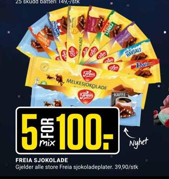 Europris Freia sjokolade tilbud